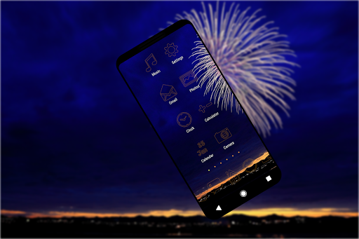 Android application Fireworks Theme screenshort