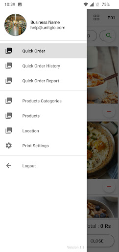 Android application Smart POS screenshort