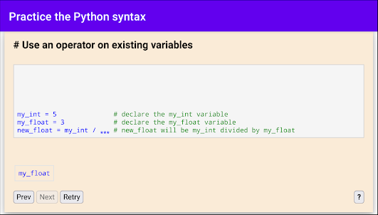 practice python syntax