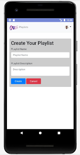 Android application OVS Audio Storage App screenshort