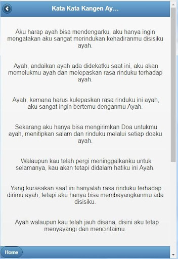 Kata-Kata Kangen Ayah dan Ibu