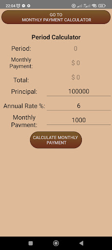 Android application Morgage Calculator screenshort