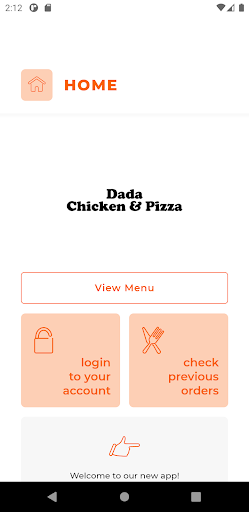 Android application Dada Chicken & Pizza screenshort