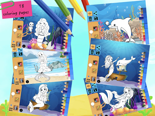 Mermaid coloring pages