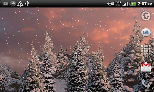 Snowfall Free Live Wallpaper Screenshot