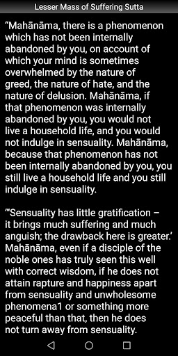 Lesser Mass of Suffering Sutta Screen 3