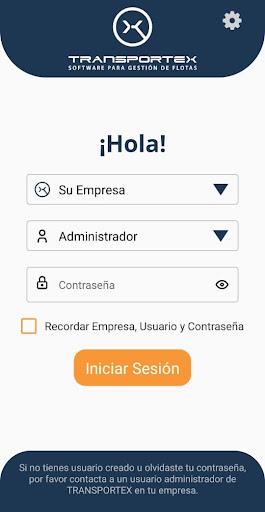 Android application TRANSPORTEX screenshort