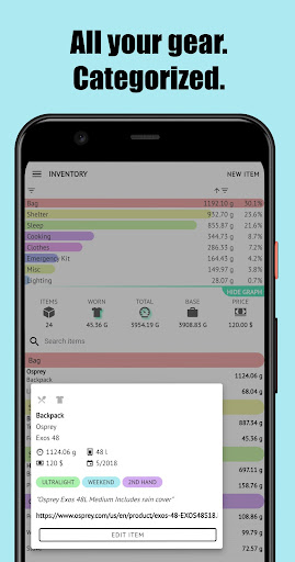 Android application Carryless - Hiking, Trekking a screenshort