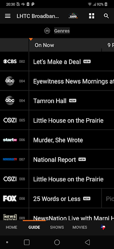 Android application LHTC Broadband TV+ screenshort
