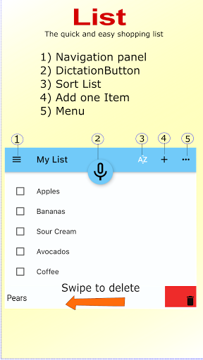 Android application List screenshort