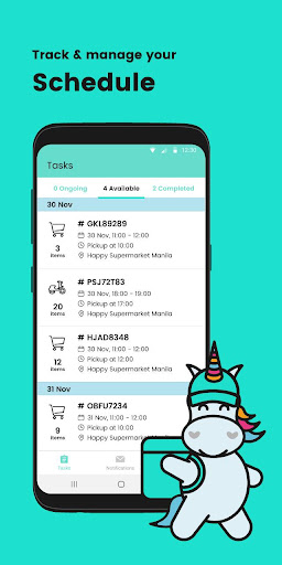 Android application Pickaroo Crew screenshort