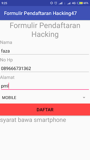 aplikasi pendaftaran hacking47