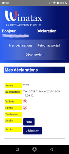 Android application Winatax.com, Impôts Luxembourg screenshort