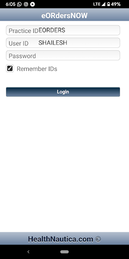 Android application eORdersNOW screenshort