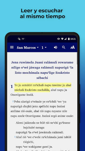 Android application Tarahumara Baja Bible screenshort