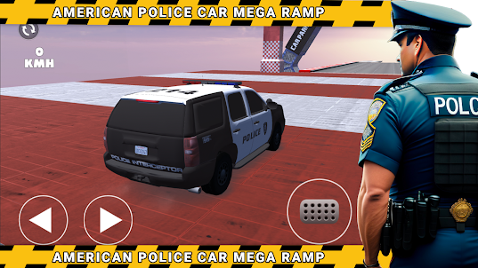 American Police car Mega Ramp