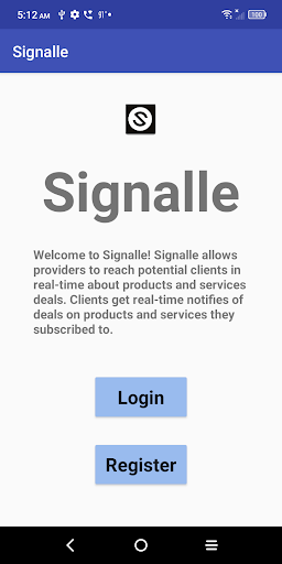 Android application Signalle screenshort