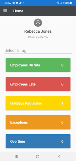 Chronicle Managers App Screen 2