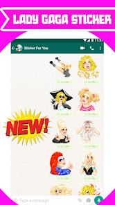 Screenshot 1 Lady Gaga Stickers for Whatsap android