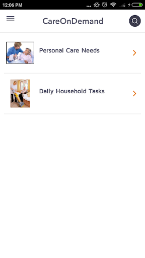 CareOnDemand Client Screen 3
