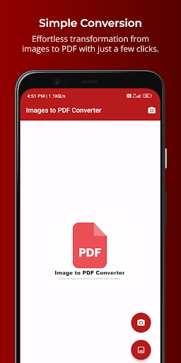 Android application Image to PDF Creator screenshort