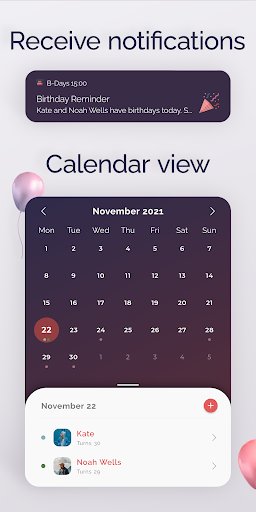 Birthday Reminder and Calendar