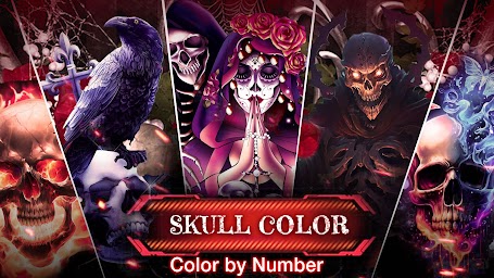 Skull Color, Color by Number
