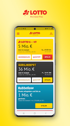 Android application Lotto-App Rheinland-Pfalz screenshort