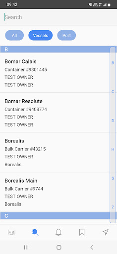 Android application Borealis LiveFleet screenshort