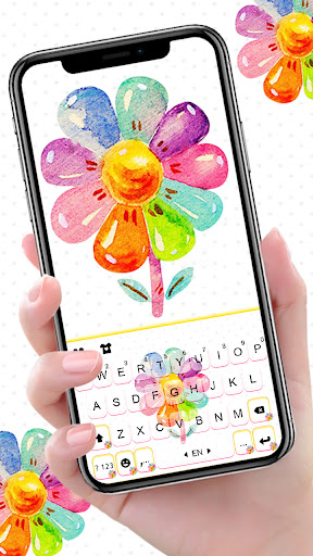 Android application Colorful Cute Flower Keyboard screenshort