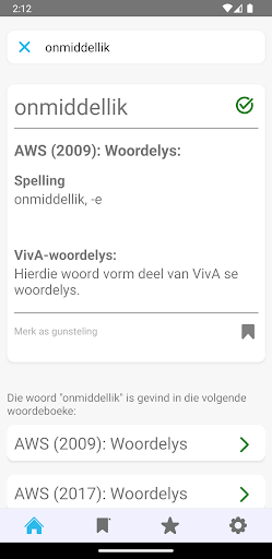 VivA-woordeboekapp Screen 2