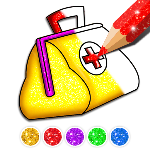 Toy Doctor Set coloring and dr logo
