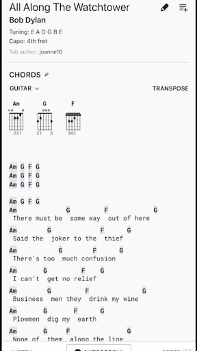Android application Joanne Coopers Guitar Book screenshort