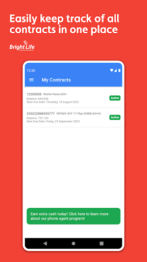 BrightLife Customer App Screen 2