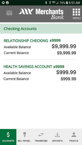 Merchants Bank N.A. Mobile Screen 3