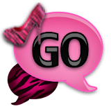 GO SMS - Pink Zebra Heels icon
