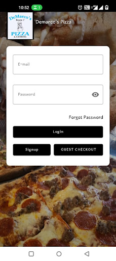 Android application Demarco's Pizza screenshort