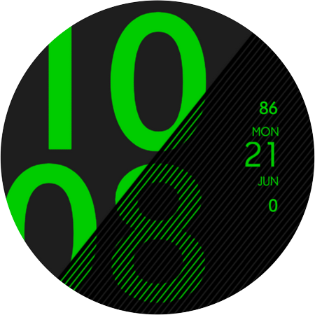OLED Green LEFT Watch Face
