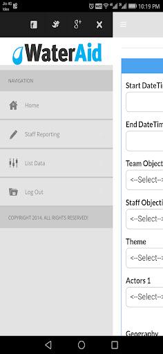 Android application JSCF Reporting screenshort