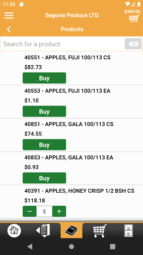 Segovia Produce Checkout App Screen 3