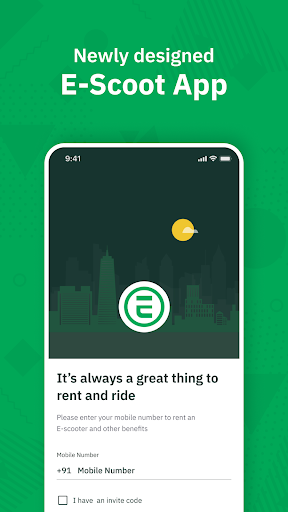 Android application E-Scoot App screenshort