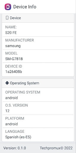 Device Info Screen 3