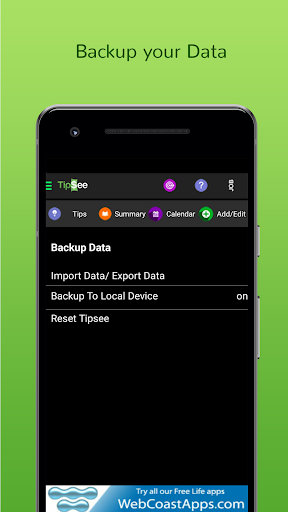 TipSee Tip Tracker App 8