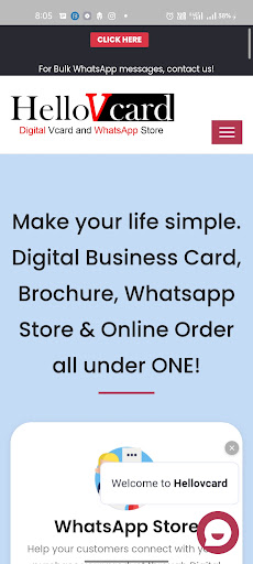 HelloVCard Screen 2
