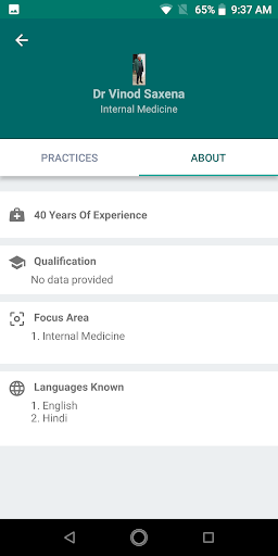 Dr Vinod Saxena Screen 3