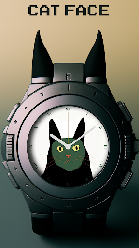 Android application Cat face - Smart watch face screenshort