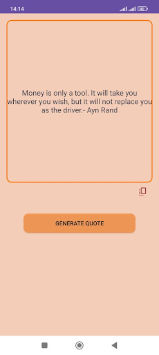 Quote Generator Screen 3