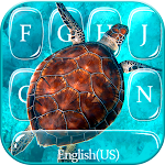 Cover Image of ดาวน์โหลด Blue Sea Turtle Keyboard Theme 1.0 APK