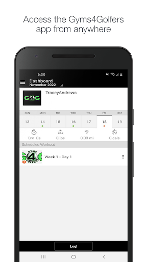 Android application Gyms4Golfers screenshort