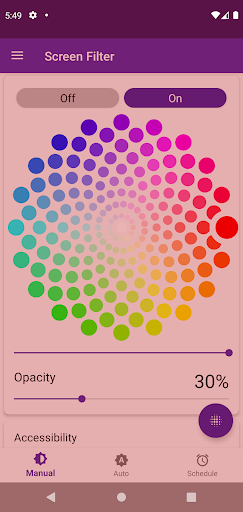 Android application Screen Color Filter screenshort